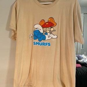 Smurfs Tee shirt Tan/ Cream colored